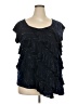 Rafaella Black Short Sleeve Top Size 2X - photo 1