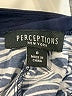Perceptions Print Blue Casual Dress Size 8 - photo 7