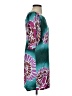 Tibi 100% Silk Print Teal Cocktail Dress Size 2 - photo 4