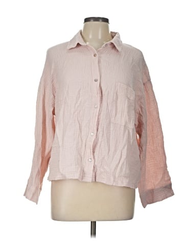 H&M 3/4 Sleeve Button-Down Shirt (view 1)