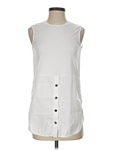 ME+EM Sleeveless Button-Down Shirt (view 1)