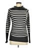 Bongo Stripes Gray Turtleneck Sweater Size M - photo 1