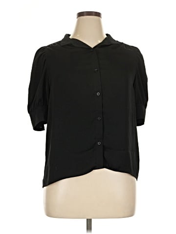 CALVIN KLEIN JEANS 3/4 Sleeve Button-Down Shirt (view 1)