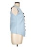 ATM Blue Sleeveless Blouse Size L - photo 4