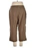 Basic Editions Solid Brown Casual Pants Size 1X - photo 2