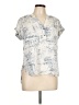 Rose + Olive 100% Rayon Ivory Short Sleeve Blouse Size L - photo 1
