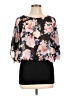 Ruby Ribbon Black 3/4 Sleeve Blouse Size L - photo 1