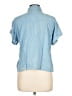 Sim & Sam 100% Rayon Blue Short Sleeve Blouse Size L - photo 2