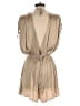 AaKaa 100% Polyester Metallic Tan Romper Size S - photo 2