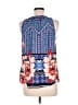 Lily White 100% Polyester Blue Sleeveless Blouse Size M - photo 2