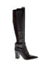 Nine West 100% Leather Black Boots Size 6 1/2 - photo 1