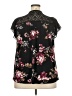Lavish Floral Black Short Sleeve Blouse Size 3X - photo 2