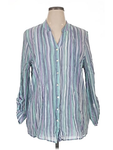 Ruby Rd. 3/4 Sleeve Button-Down Shirt (view 1)