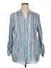 Ruby Rd. Stripes Purple Blue 3/4 Sleeve Button-Down Shirt Size 1X - photo 1