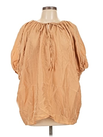 Joseph 3/4 Sleeve Silk Top (view 1)