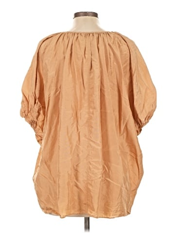 Joseph 3/4 Sleeve Silk Top (view 2)