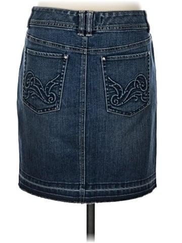 White House Black Market Denim Skirt (view 2)