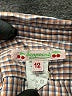Bonpoint 100% Cotton Checkered-gingham Brown Long Sleeve Button-Down Shirt Size 12 - photo 3
