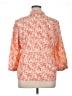 JM Collection Floral Orange Pink 3/4 Sleeve Blouse Size 16 - photo 2