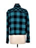 Express Plaid Teal Long Sleeve Button-Down Shirt Size M - photo 2