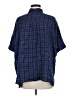 Max Studio Checkered-gingham Blue Short Sleeve Button-Down Shirt Size M - photo 2