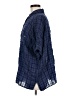 Max Studio Checkered-gingham Blue Short Sleeve Button-Down Shirt Size M - photo 5