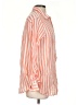 St. John's Bay Stripes Orange Long Sleeve Button-Down Shirt Size S - photo 4
