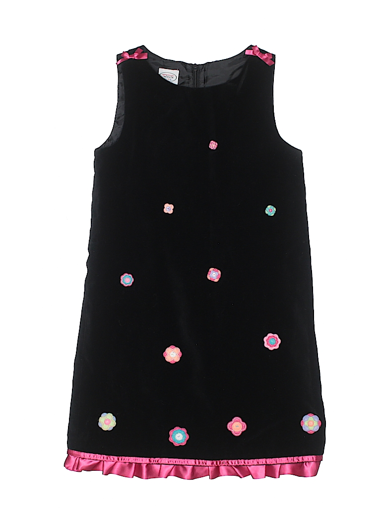 talbots-kids-100-polyester-floral-black-dress-size-6x-82-off-thredup