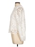 Ultra Pink 100% Polyester Ivory White Long Sleeve Blouse Size L - photo 5