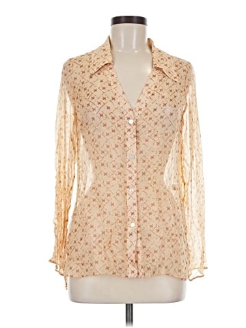 Nonoo Long Sleeve Silk Top (view 1)