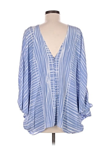 Halston Heritage 3/4 Sleeve Silk Top (view 2)