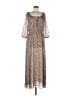 Daniel Rainn 100% Polyester Paisley Brown Casual Dress Size M - photo 1