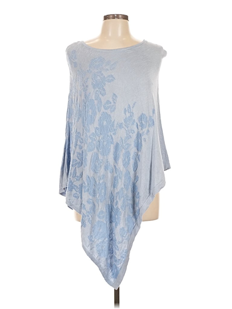 Pre-owned Chico's Poncho In Blue