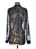 Kut from the Kloth 100% Polyester Floral Blue Long Sleeve Blouse Size S - photo 2