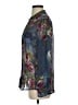 Kut from the Kloth 100% Polyester Floral Blue Long Sleeve Blouse Size S - photo 5