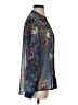 Kut from the Kloth 100% Polyester Floral Blue Long Sleeve Blouse Size S - photo 4