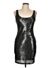 Aqua 100% Polyester Metallic Silver Cocktail Dress Size L - photo 1