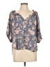 Dylan Blue 3/4 Sleeve Blouse Size L - photo 1