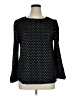 Keren Hart Polka Dots Black Long Sleeve Blouse Size XL - photo 1