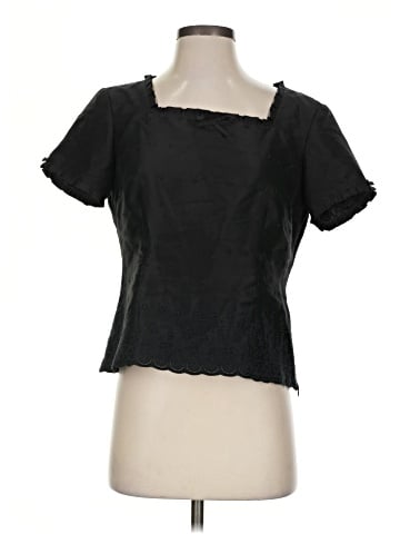Due Per Due Short Sleeve Silk Top (view 1)