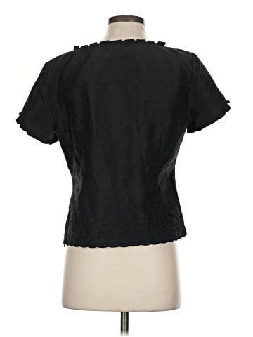 Due Per Due Short Sleeve Silk Top (view 2)