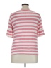 Pleione Stripes Pink Short Sleeve Top Size XL - photo 2
