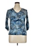 Brittany Black Blue 3/4 Sleeve Blouse Size XL - photo 1