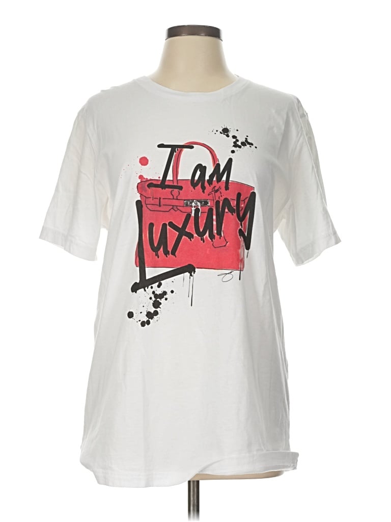 Pre-owned Canvas Short Sleeve T-shirt In White