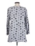 Fenini Polka Dots Gray 3/4 Sleeve Top Size S - photo 2