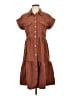 Mikarose 100% Polyester Brown Casual Dress Size S - photo 1
