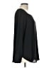 Ann Taylor LOFT 100% Polyester Black Long Sleeve Blouse Size L - photo 4