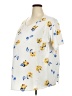 Isabel Maternity White Short Sleeve Blouse Size XXL Maternity - photo 1