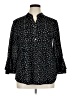 J.t.b. Polka Dots Black 3/4 Sleeve Button-Down Shirt Size XL - photo 1