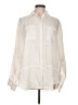 Mirth 100% Linen Ivory Long Sleeve Button-Down Shirt Size L - photo 1